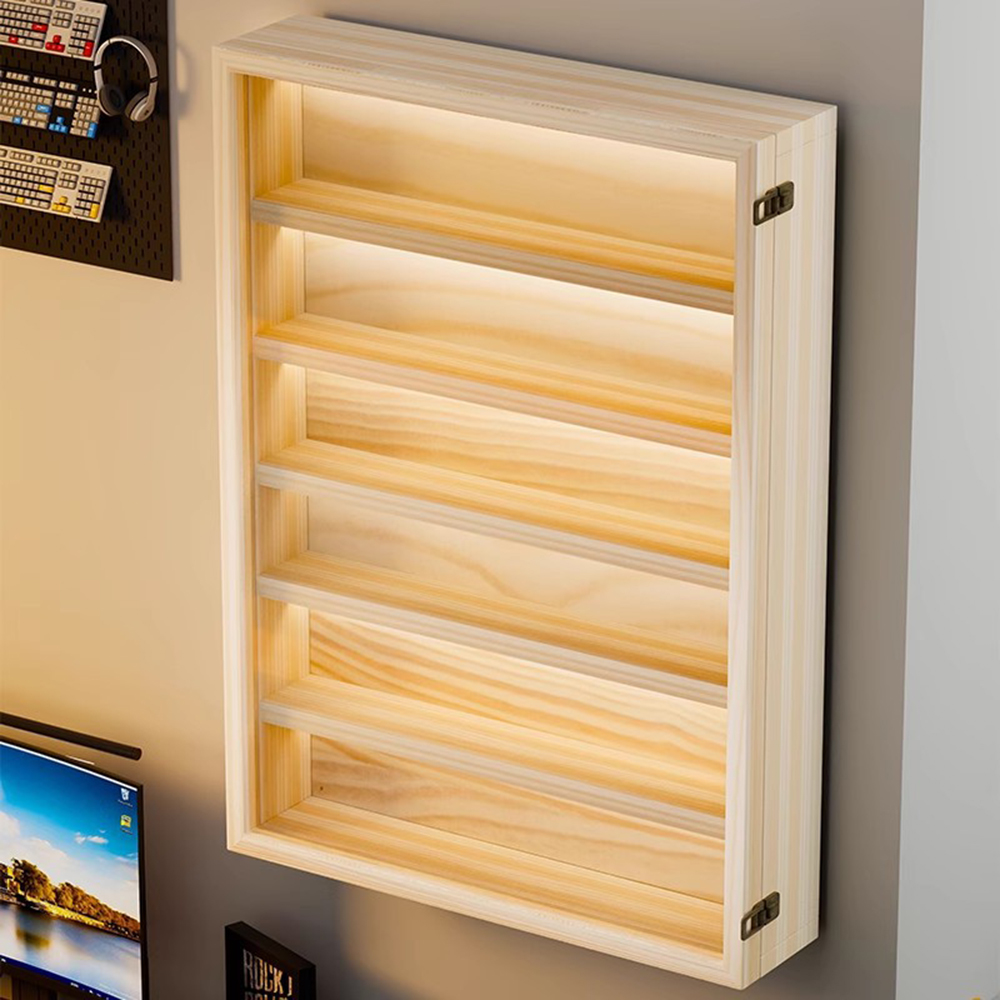 Pop Display Shelf - خزانة عرض خشبية مثبتة على الحائط