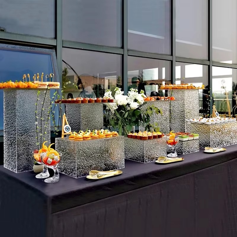 صندوق أكريليك شفاف، حامل طعام  - مراجعة Display Risers Set وسعره