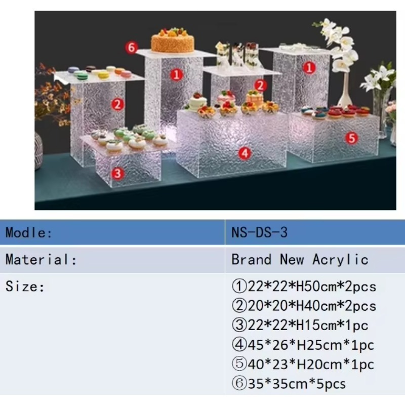 صندوق أكريليك شفاف، حامل طعام  - مراجعة Display Risers Set وسعره