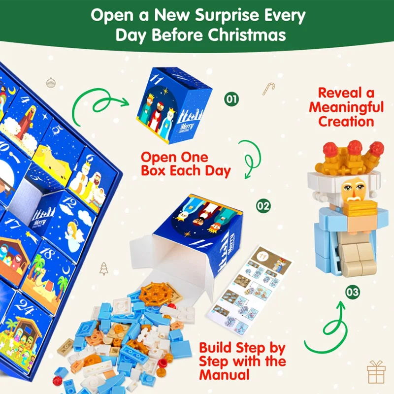صندوق هدايا تقويم عيد الميلاد  - مراجعة Building Block Mini وسعره