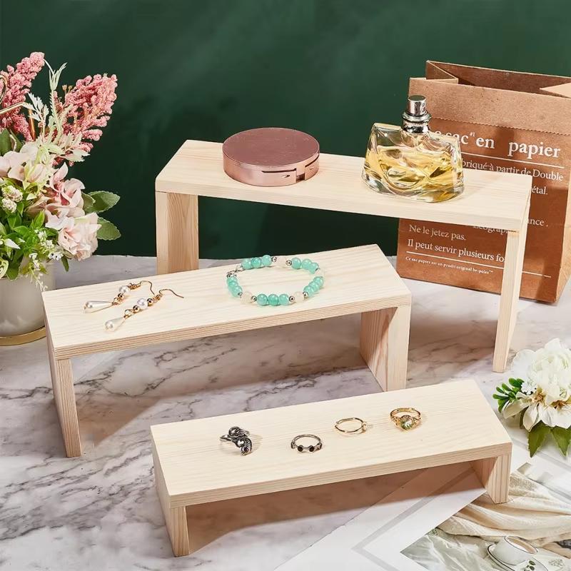 رفوف عرض مجوهرات خشبية مستطيلة - مراجعة Display Risers Set وسعره